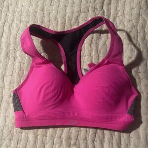 Victoria’s Secret VSX Sexy Sport Pink & Silver Racerback Sports Bra Size 32B